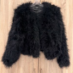 Lamarque Deora feather bomber jacket